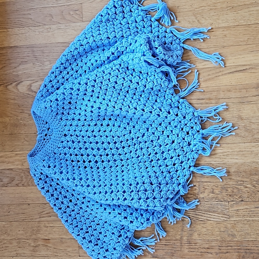 Handmade knit poncho